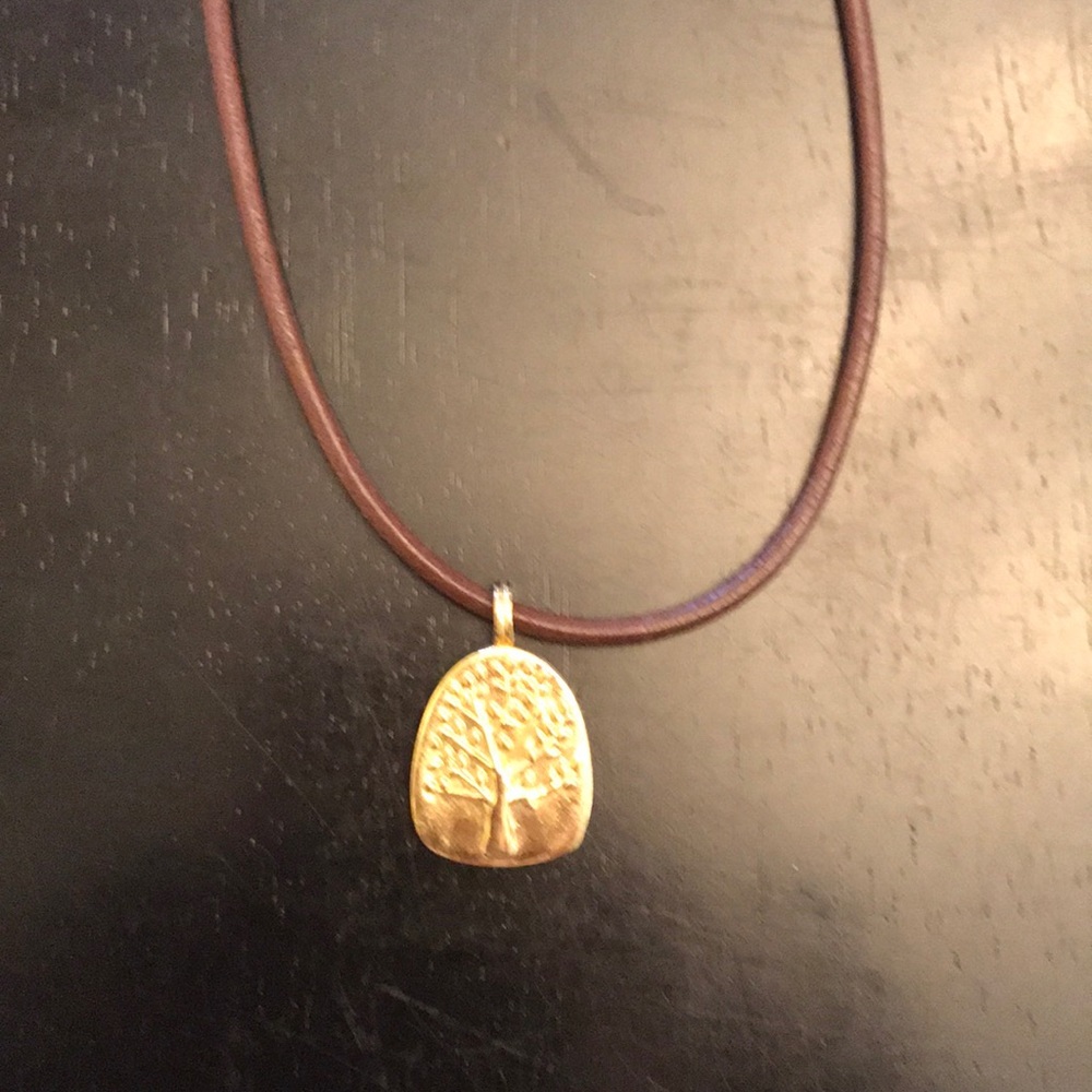 Necklace 14k over 925 silver. Tree of Life.